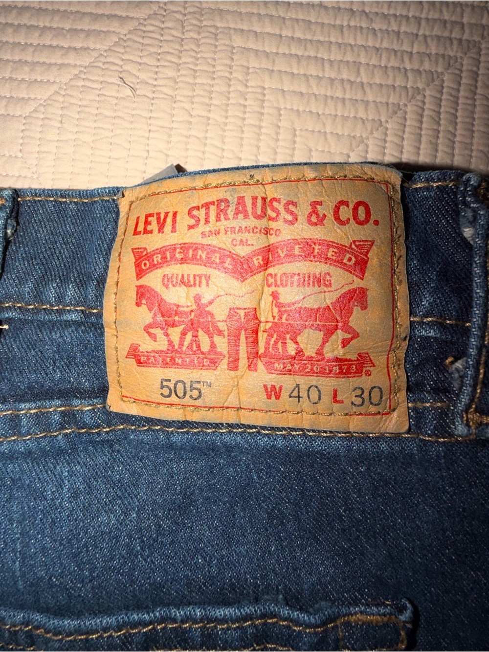 Levi's Men's Straight 505 Jeans in Blue Denim